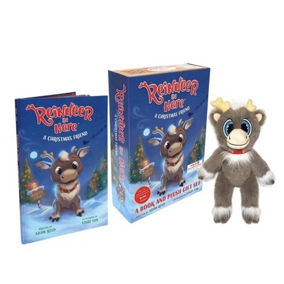 Reindeer in Here: A Christmas Friend By Adam Reed Hardcover Book & Plush Set NEW - Picture 6 of 8